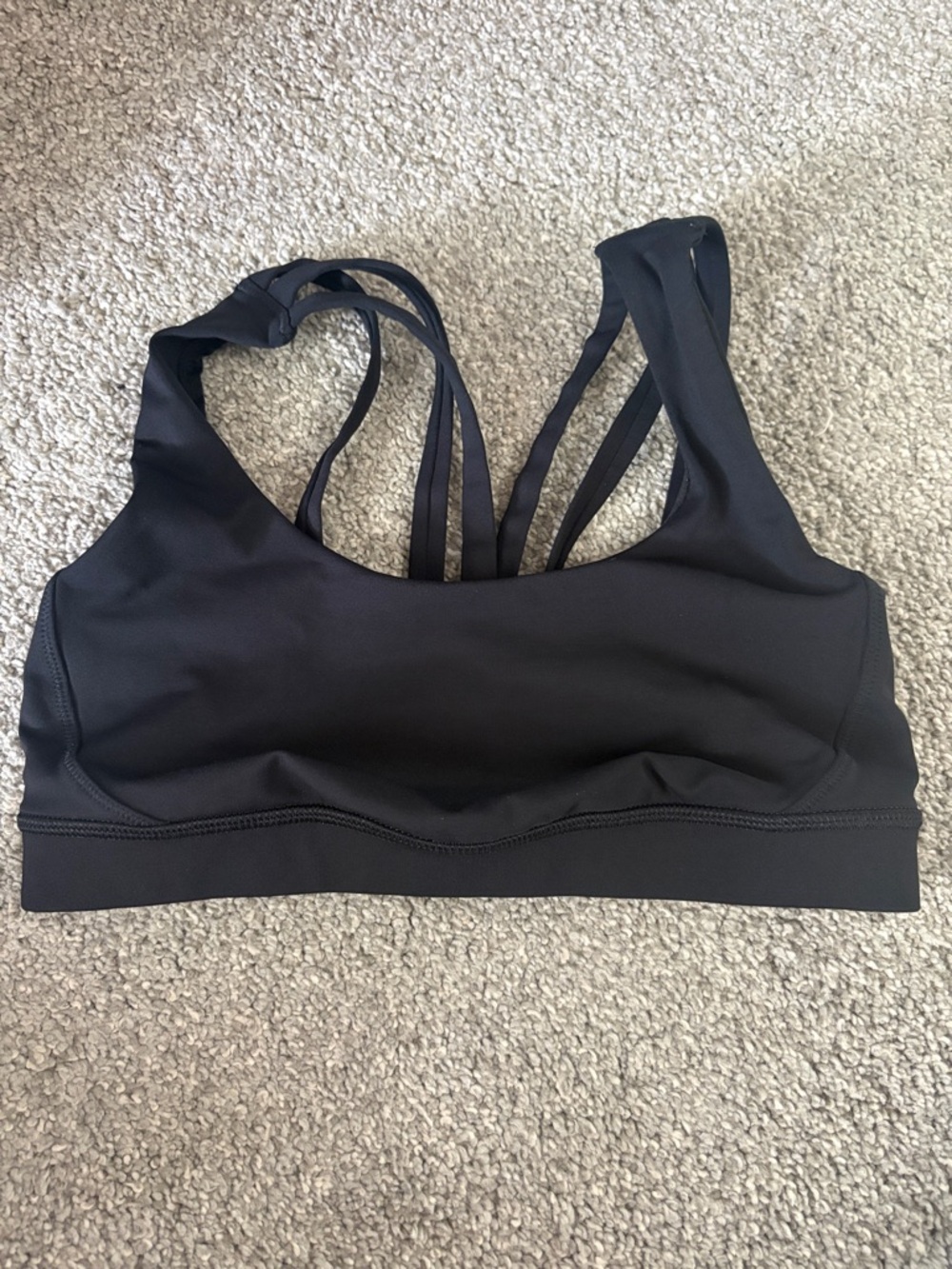 Lululemon Black Strappy Sports Bra